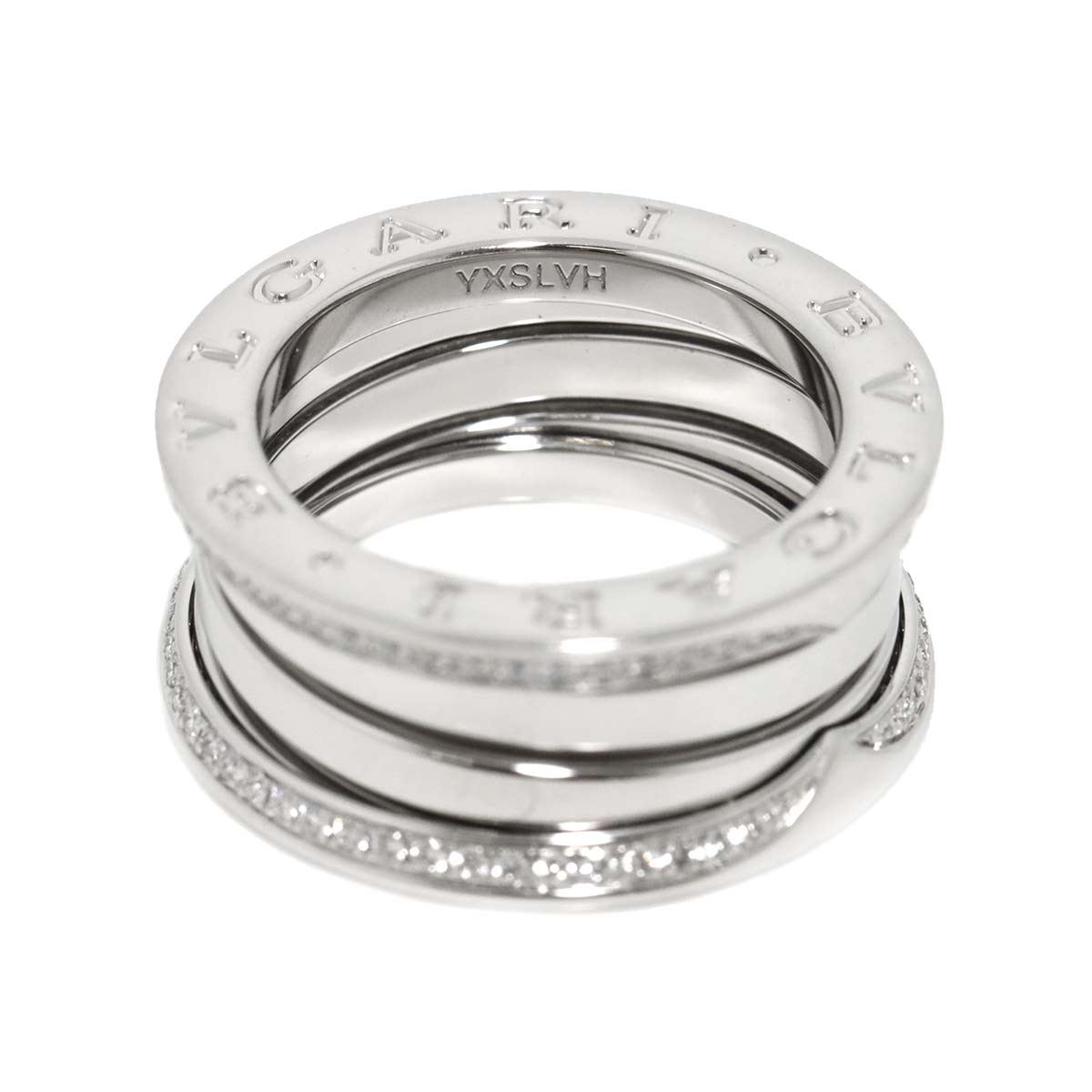 B-zero1 3Band Pave Diamond Ring 18K WG 750 size51 5.25(US)