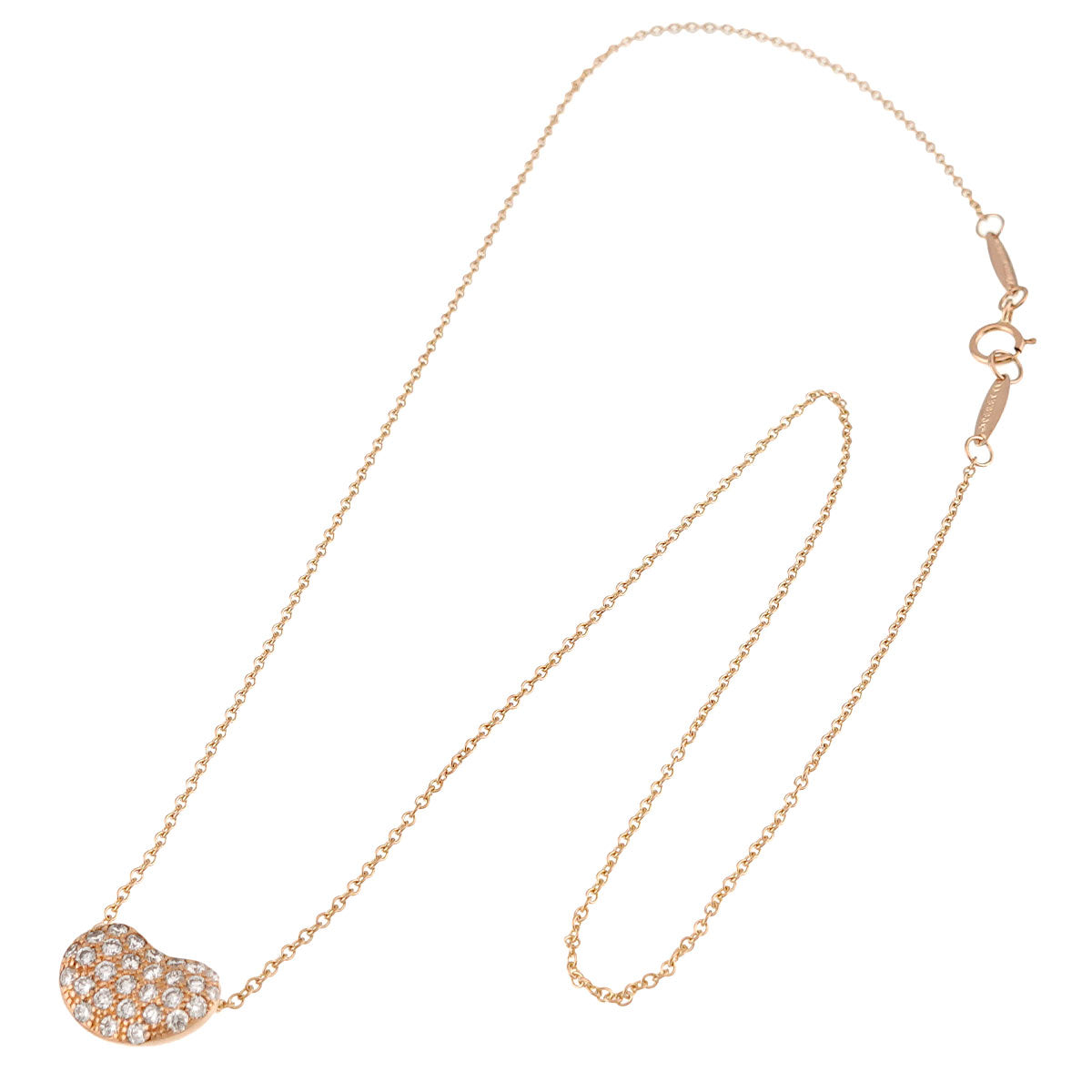 Diamond Bean Necklace 18K PG 750