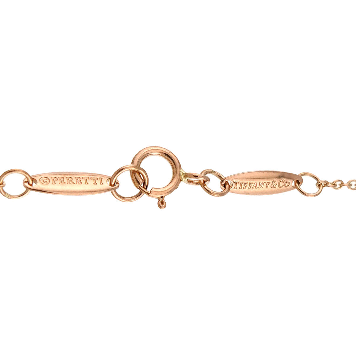 Diamond Bean Necklace 18K PG 750
