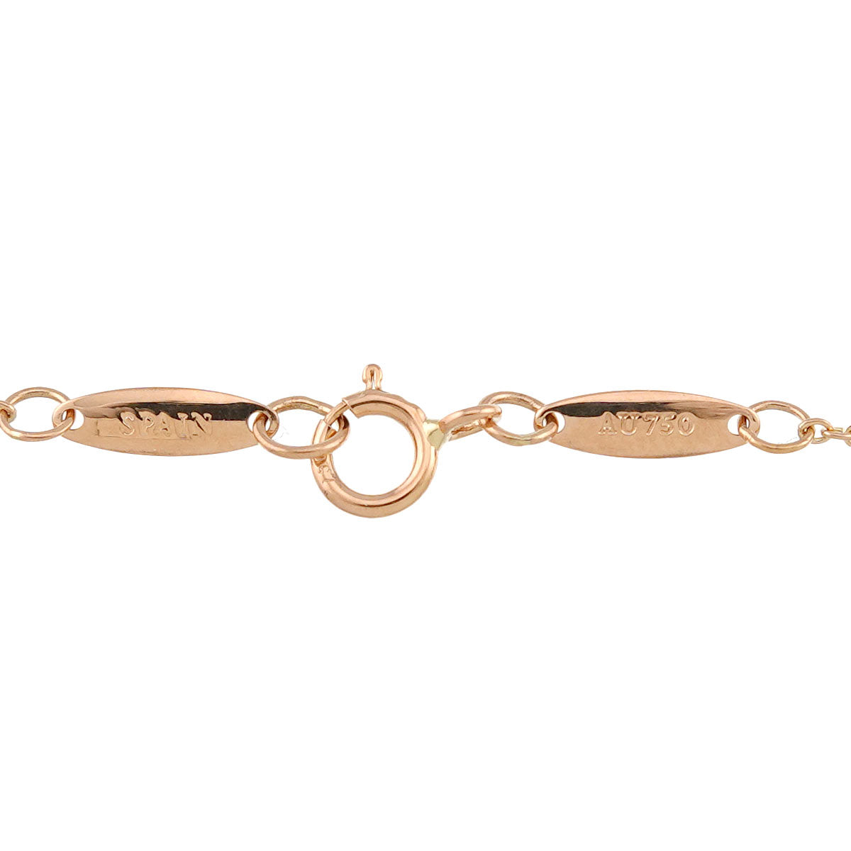 Diamond Bean Necklace 18K PG 750