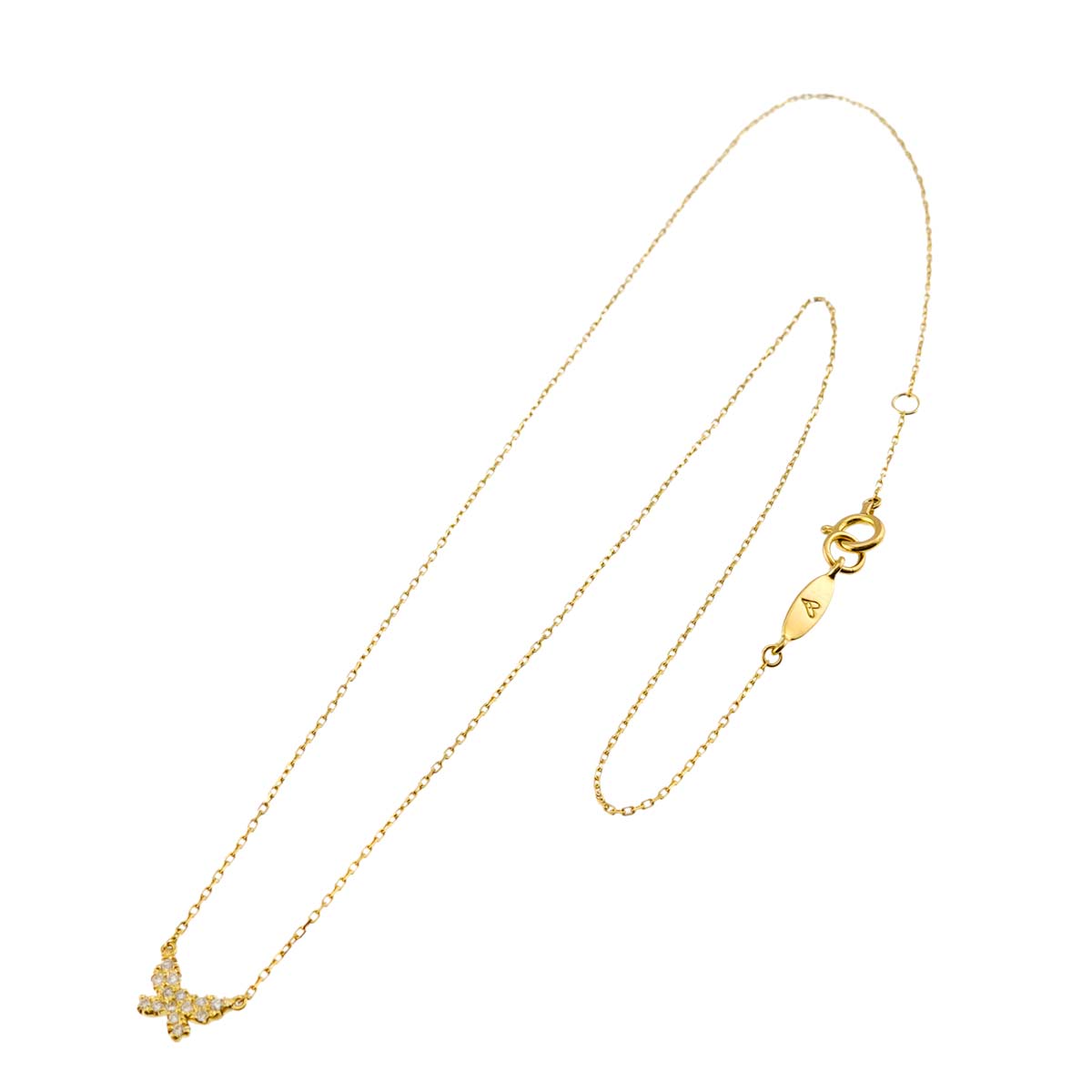 Diamond 0.06ct Necklace 18K Yellow Gold 750