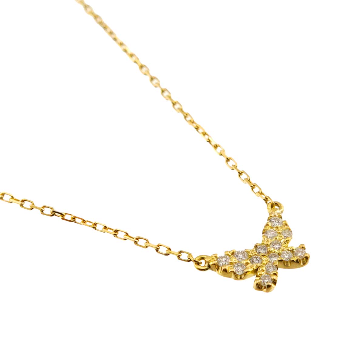 Diamond 0.06ct Necklace 18K Yellow Gold 750