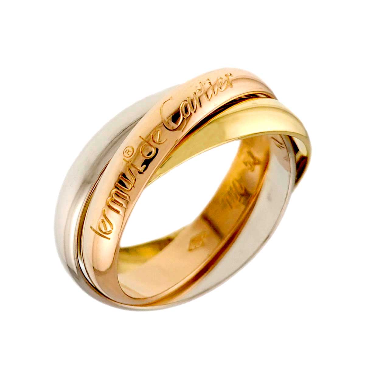 Trinity MM Ring 18K YG WG PG 750 Size51 5.5-5.75(US)