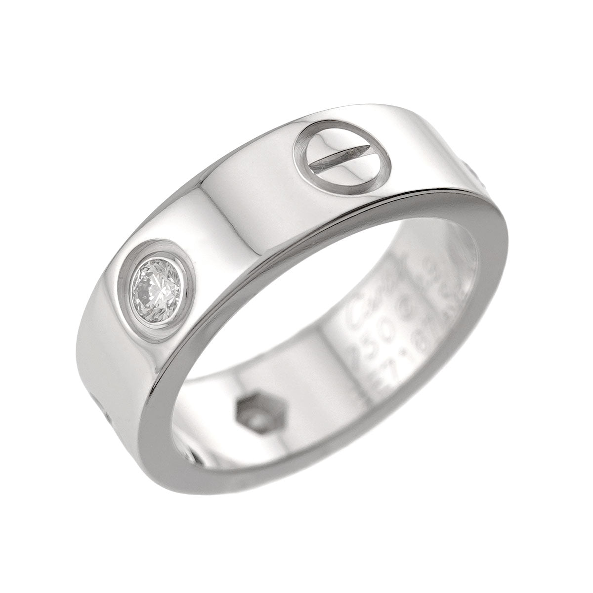 Love Classic Ring Diamond 3P 18K WG 750 size49 4.5-4.75(US)