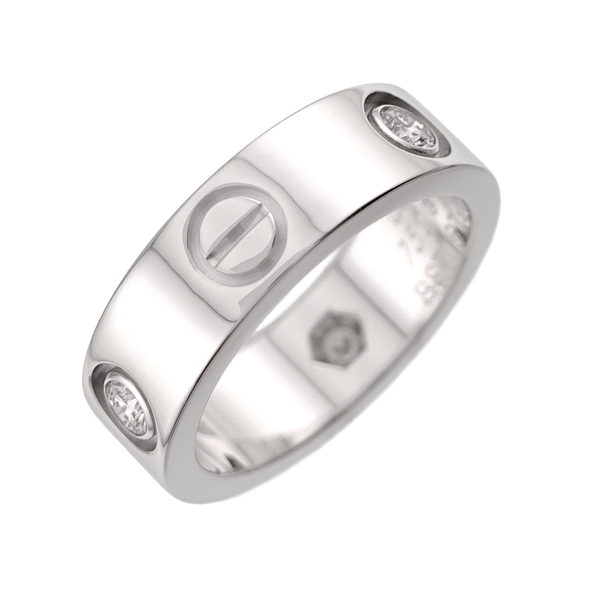 Love Classic Ring Diamond 3P 18K WG 750 size49 4.5-4.75(US)