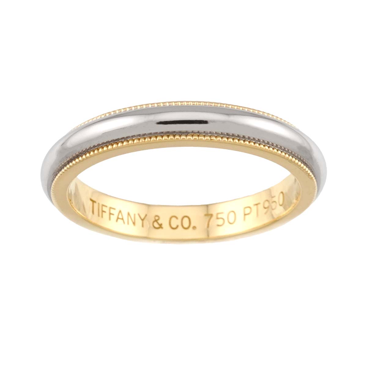 Milgrain Band Ring 18K YG 750 Pt Size6.75(US)