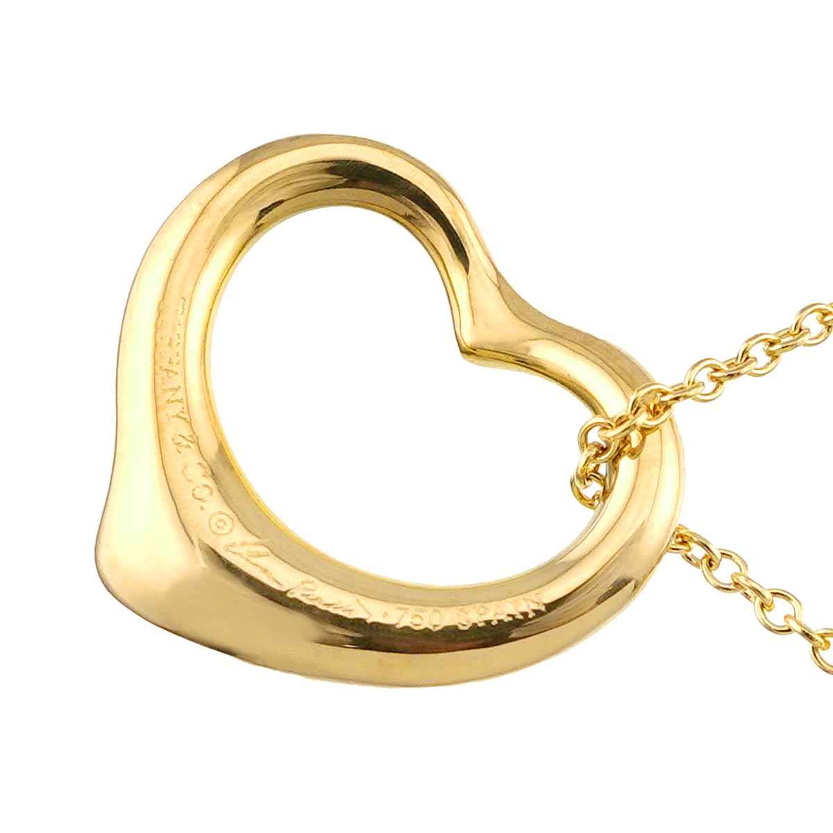 Open Heart Necklace 18K Yellow Gold 750