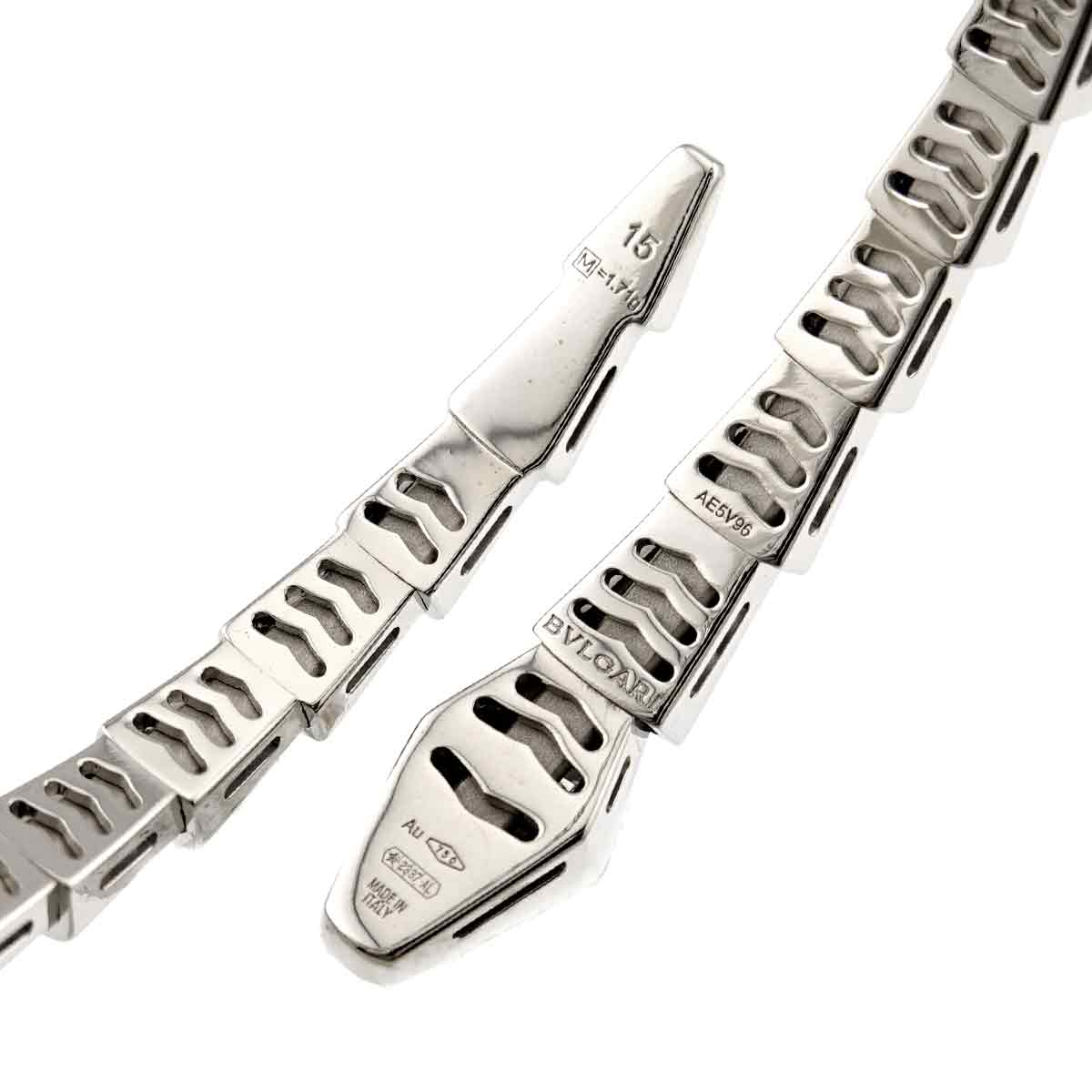 Serpenti Viper Diamond Bracelet 18K WG 750 size15
