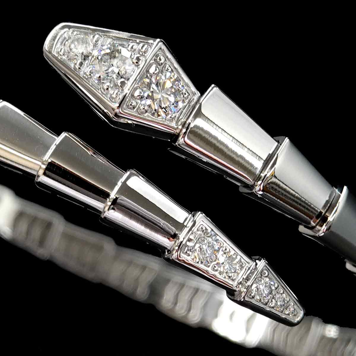 Serpenti Viper Diamond Bracelet 18K WG 750 size15