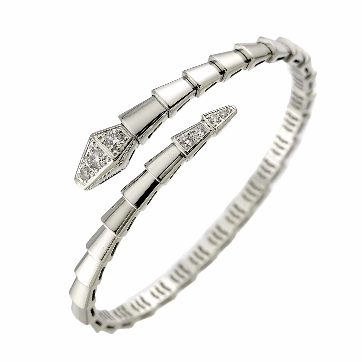 Serpenti Viper Diamond Bracelet 18K WG 750 size15