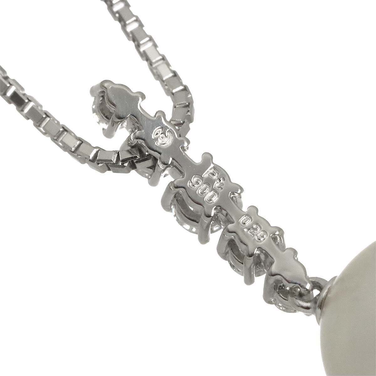 South Sea pearl 13.0mm Diamond 0.29ct Necklace Pt