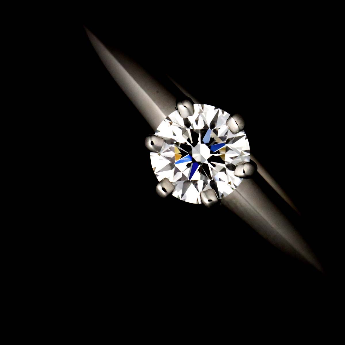 Diamond 0.27ct F/VS1/EX Ring Pt 5.5-5.75(US)