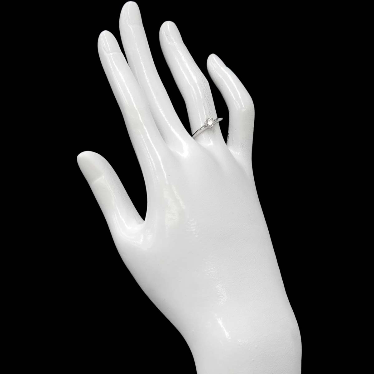 Diamond 0.27ct F/VS1/EX Ring Pt 5.5-5.75(US)