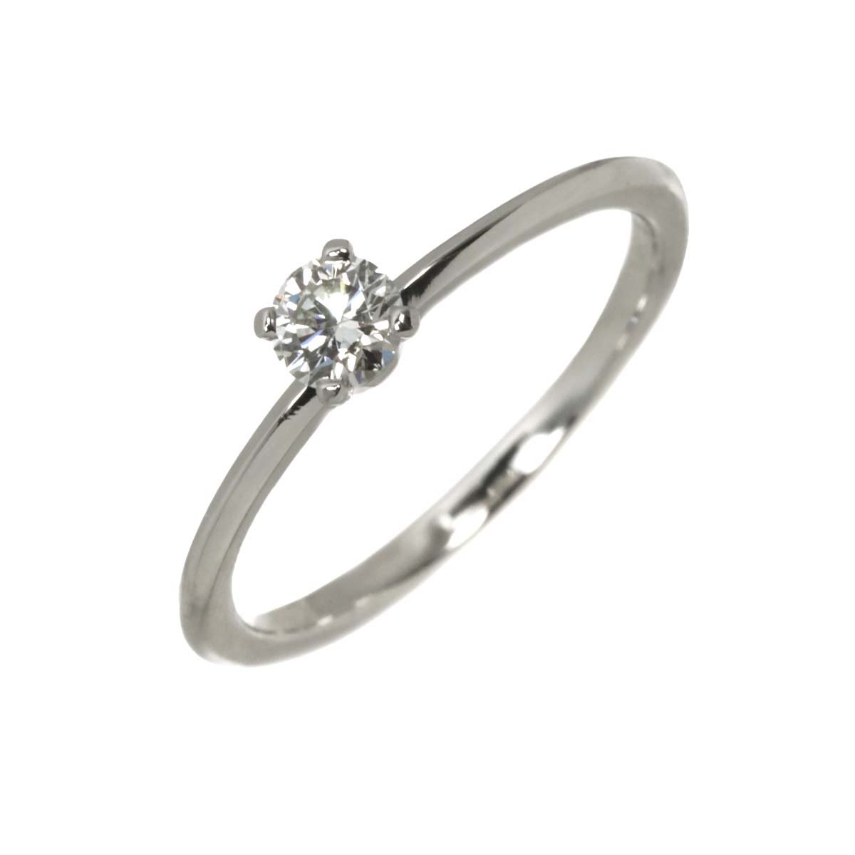True Diamond 0.18ct I/VS1/3EX Ring Platinum size4.5(US)