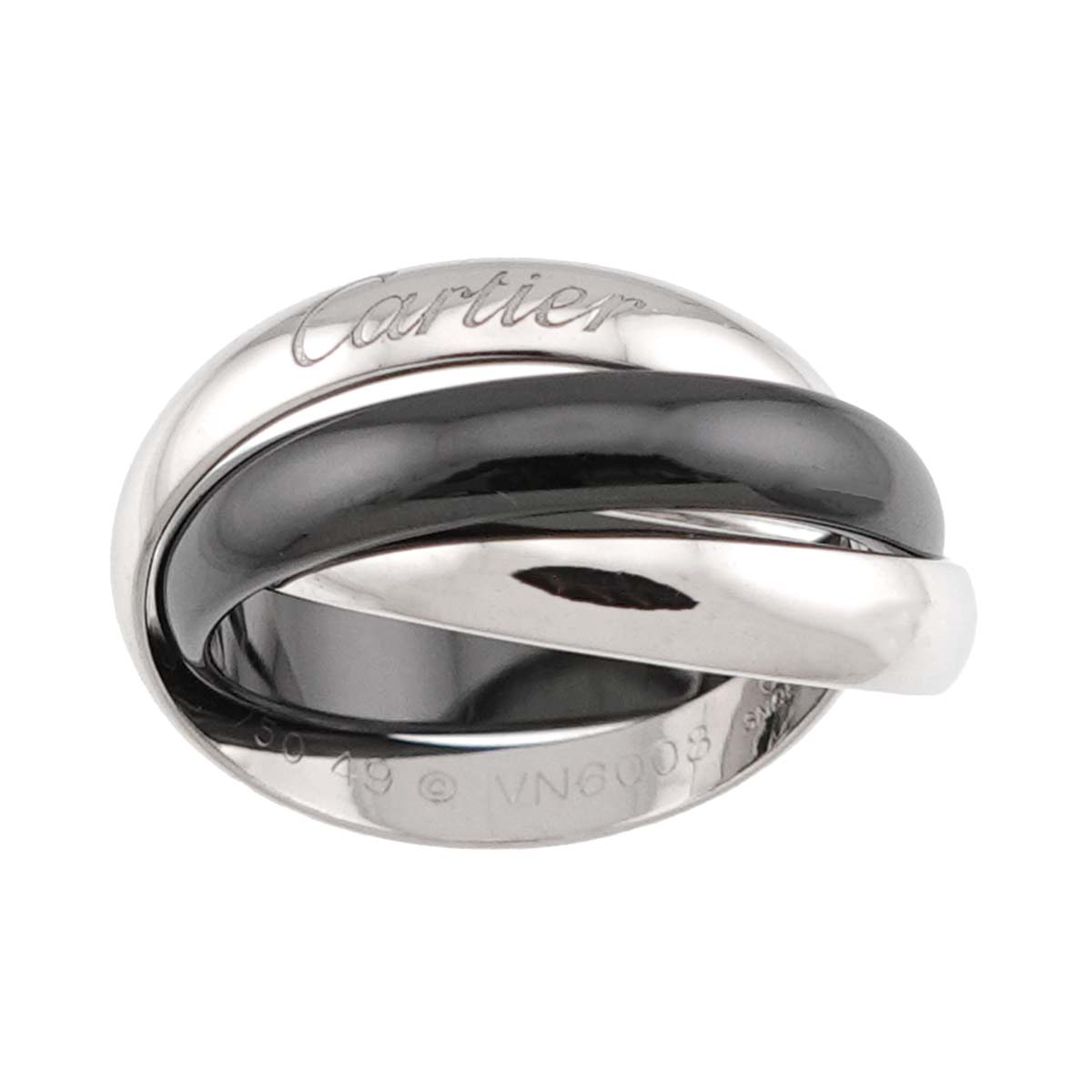 Trinity Ceramic Ring K18 White Gold 750 size49 4.75-5(US)