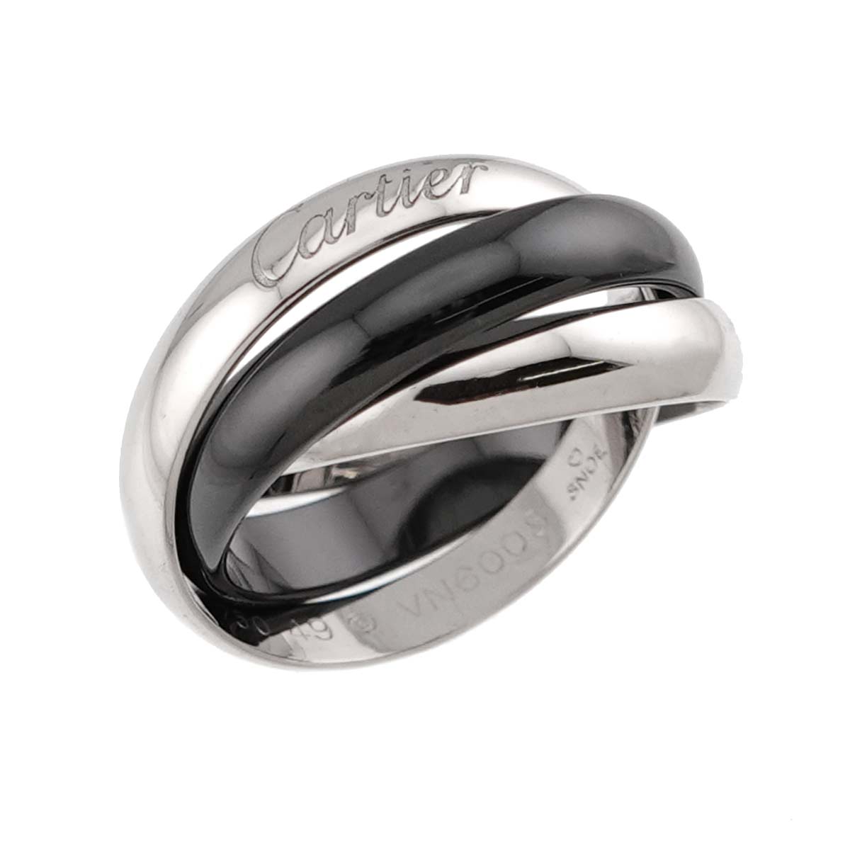 Trinity Ceramic Ring K18 White Gold 750 size49 4.75-5(US)