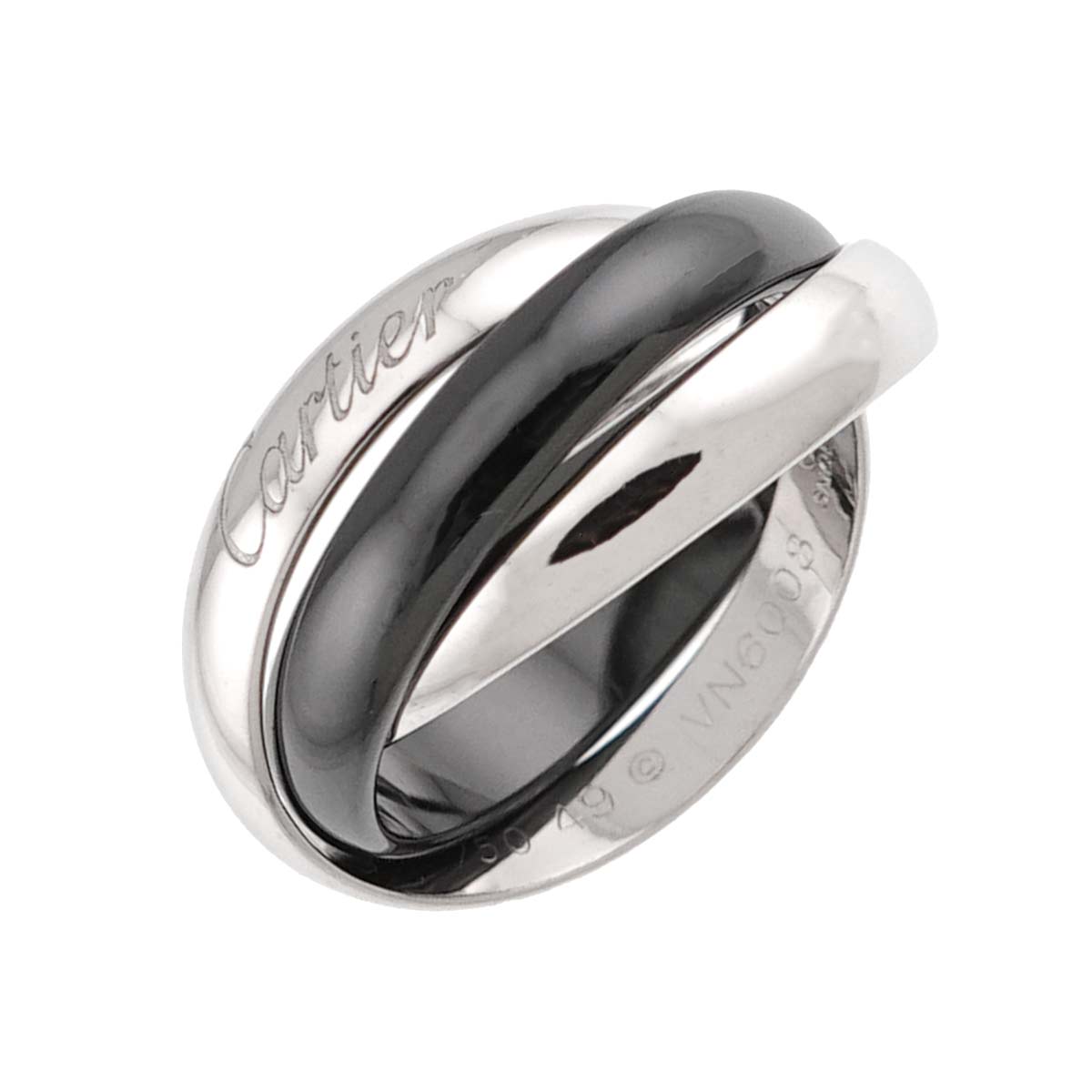 Trinity Ceramic Ring K18 White Gold 750 size49 4.75-5(US)