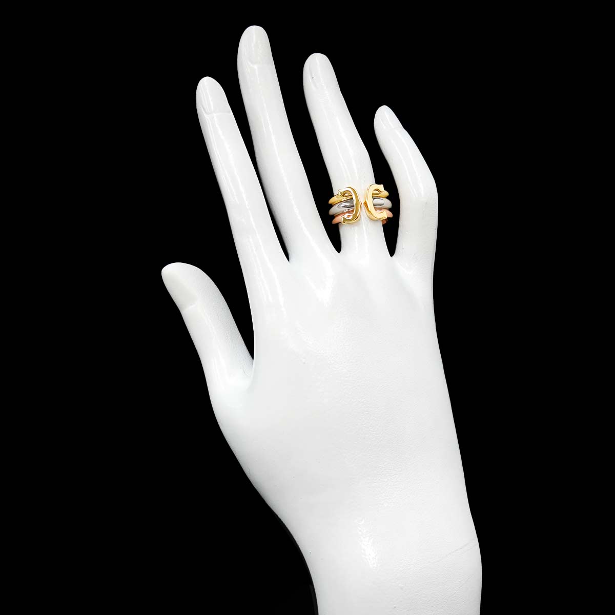 C2 Ring 18K YG WG PG 750 Size48 4.5-4.75(US)