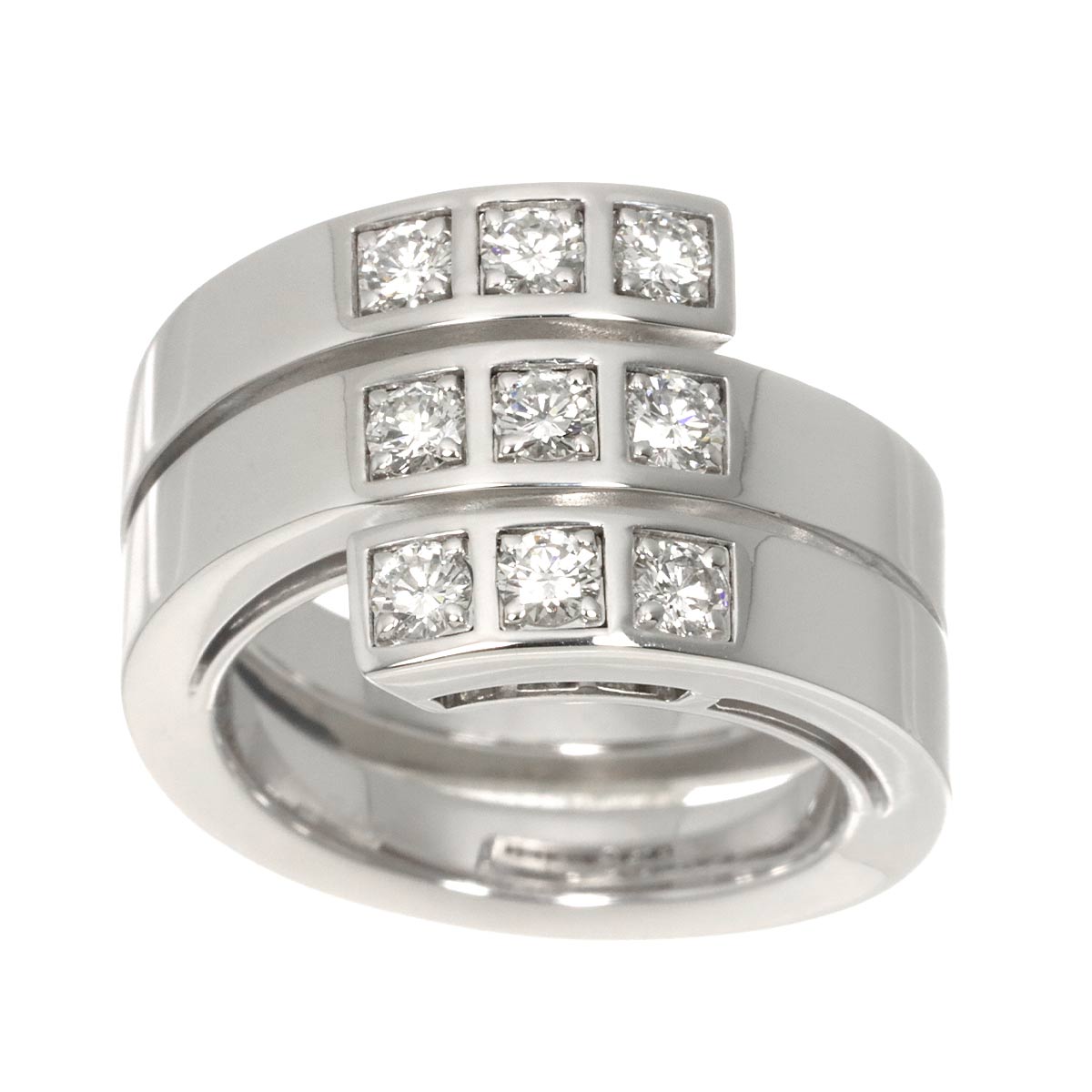 Cartier Diamond Ring 18K WG 750 size50 5.25(US)