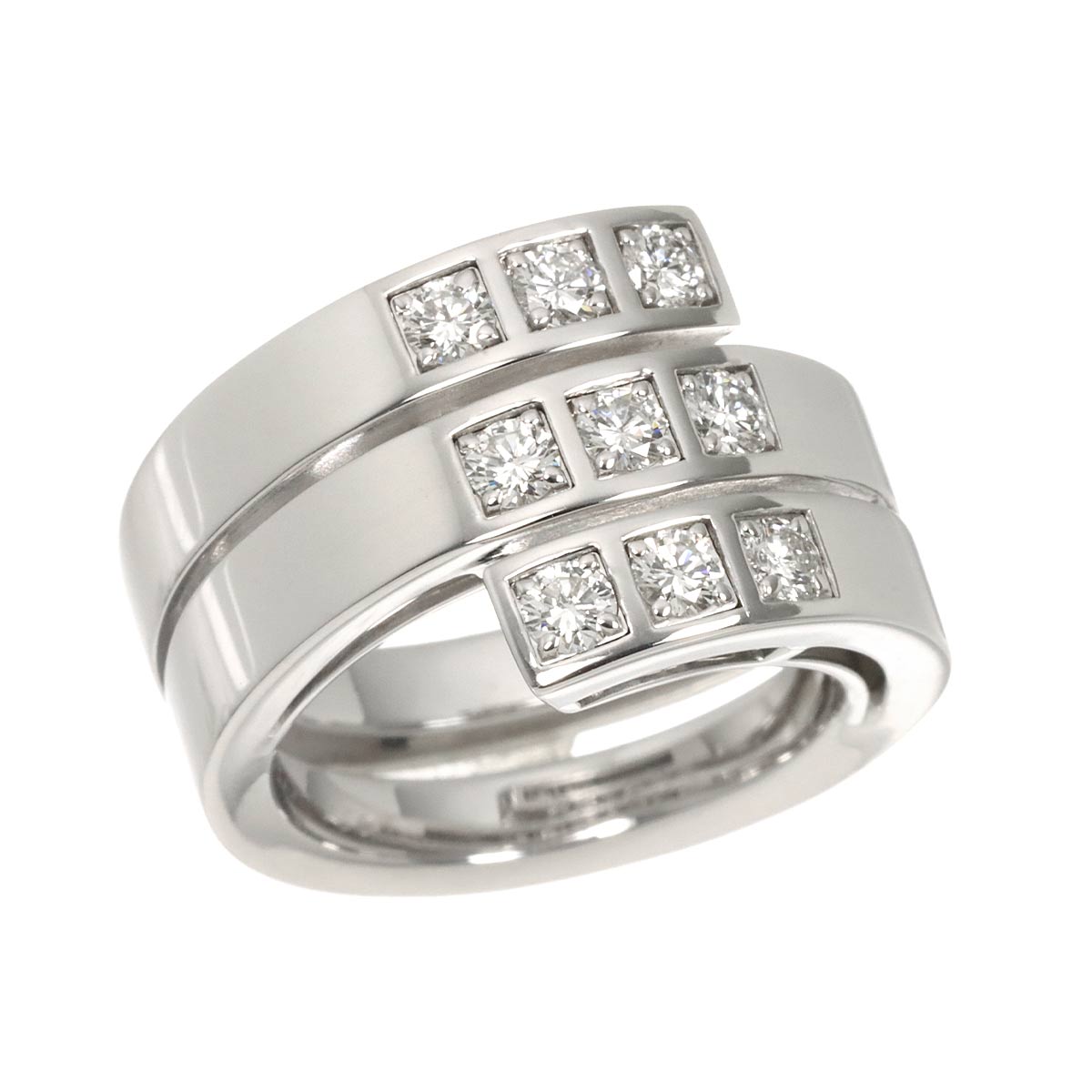 Cartier Diamond Ring 18K WG 750 size50 5.25(US)