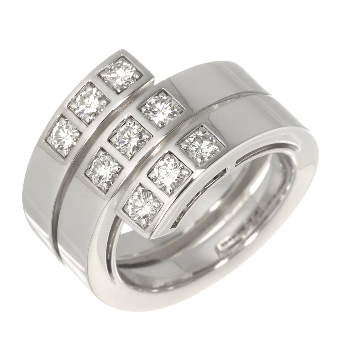 Cartier Diamond Ring 18K WG 750 size50 5.25(US)