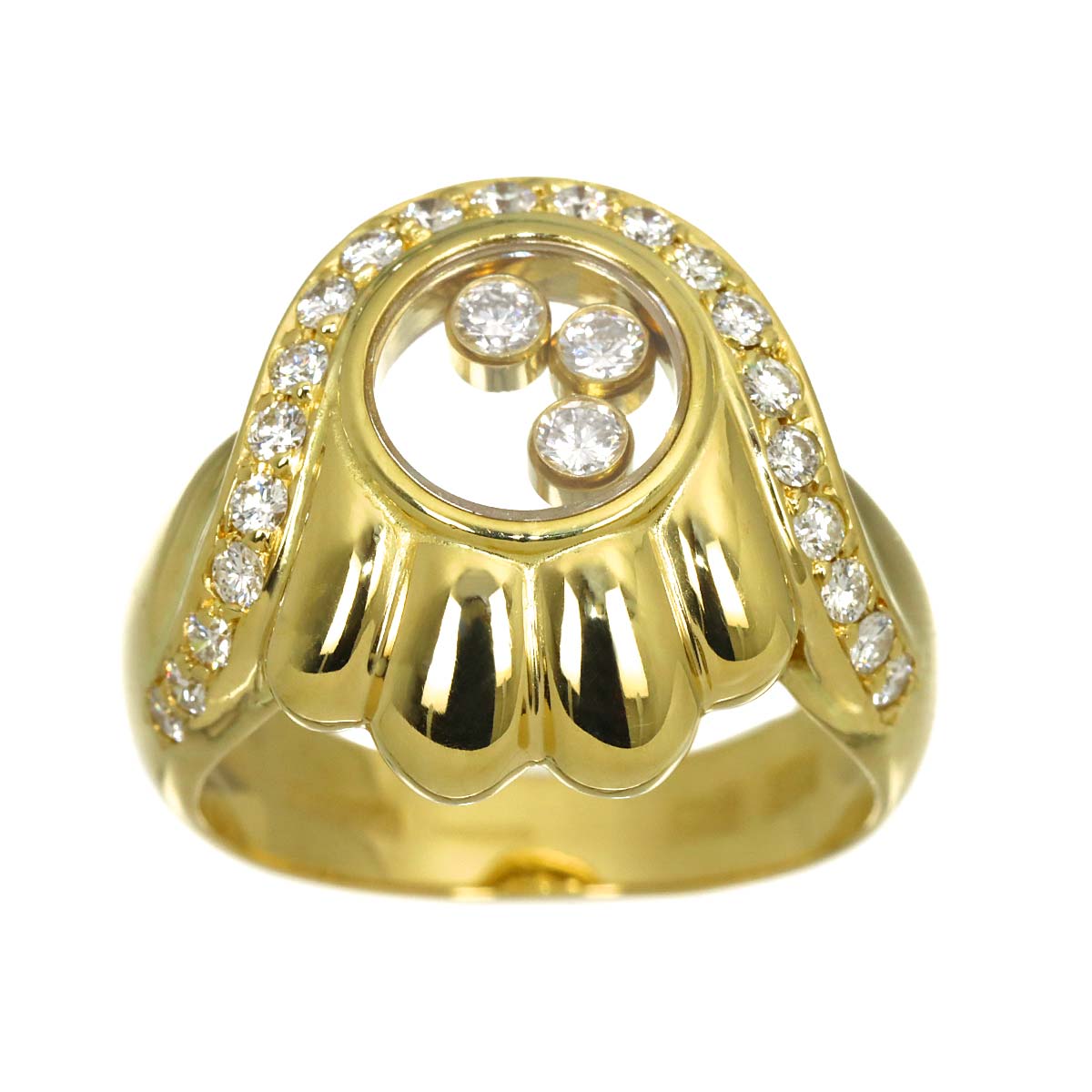 Happy Diamond Ring 18K YG 750 Size6.25-6.5(US)