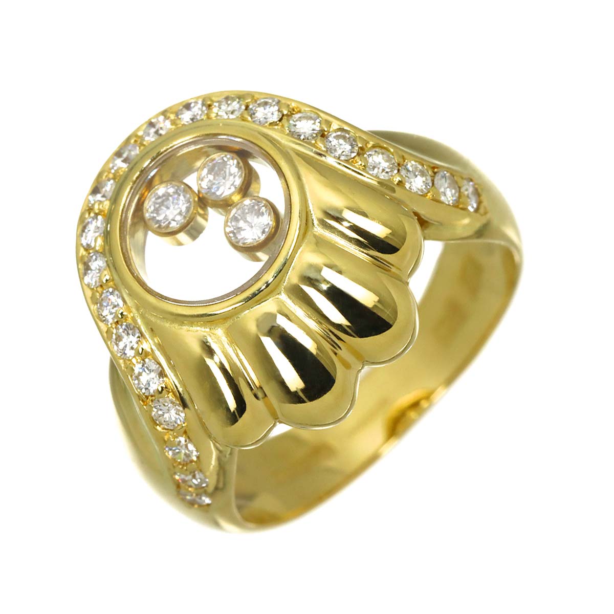 Happy Diamond Ring 18K YG 750 Size6.25-6.5(US)