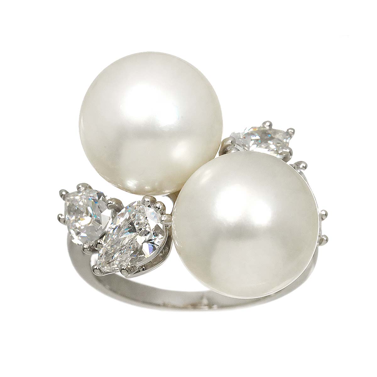 South Sea pearl 11.8mm Diamond Ring Pt size52 6(US)