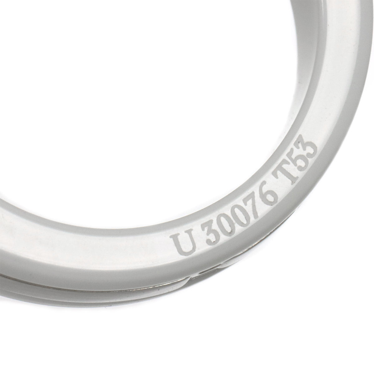 ULTRA Diamond Ring White Ceramic 18K WG 750 Size53 6-6.25(US)