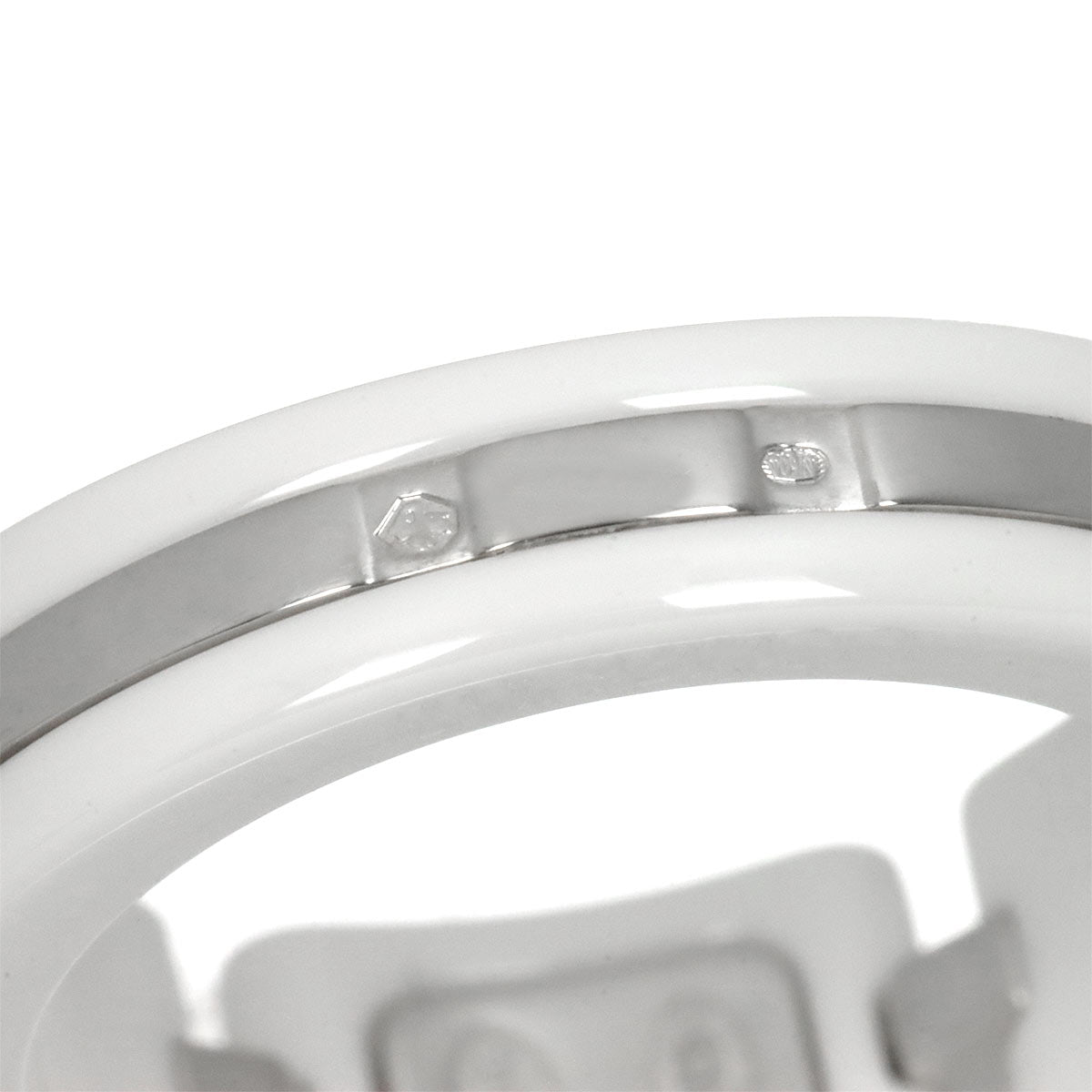 ULTRA Diamond Ring White Ceramic 18K WG 750 Size53 6-6.25(US)