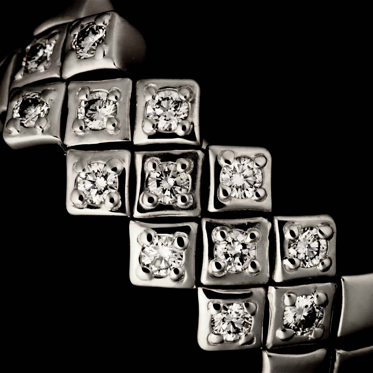 Diamond 0.21ct Ring 18K WG 750 Size7.25(US)