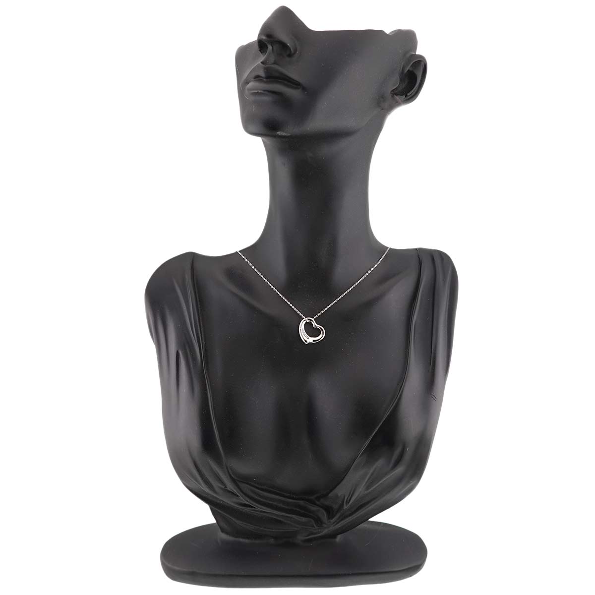 Open Heart Diamond Necklace Platinum
