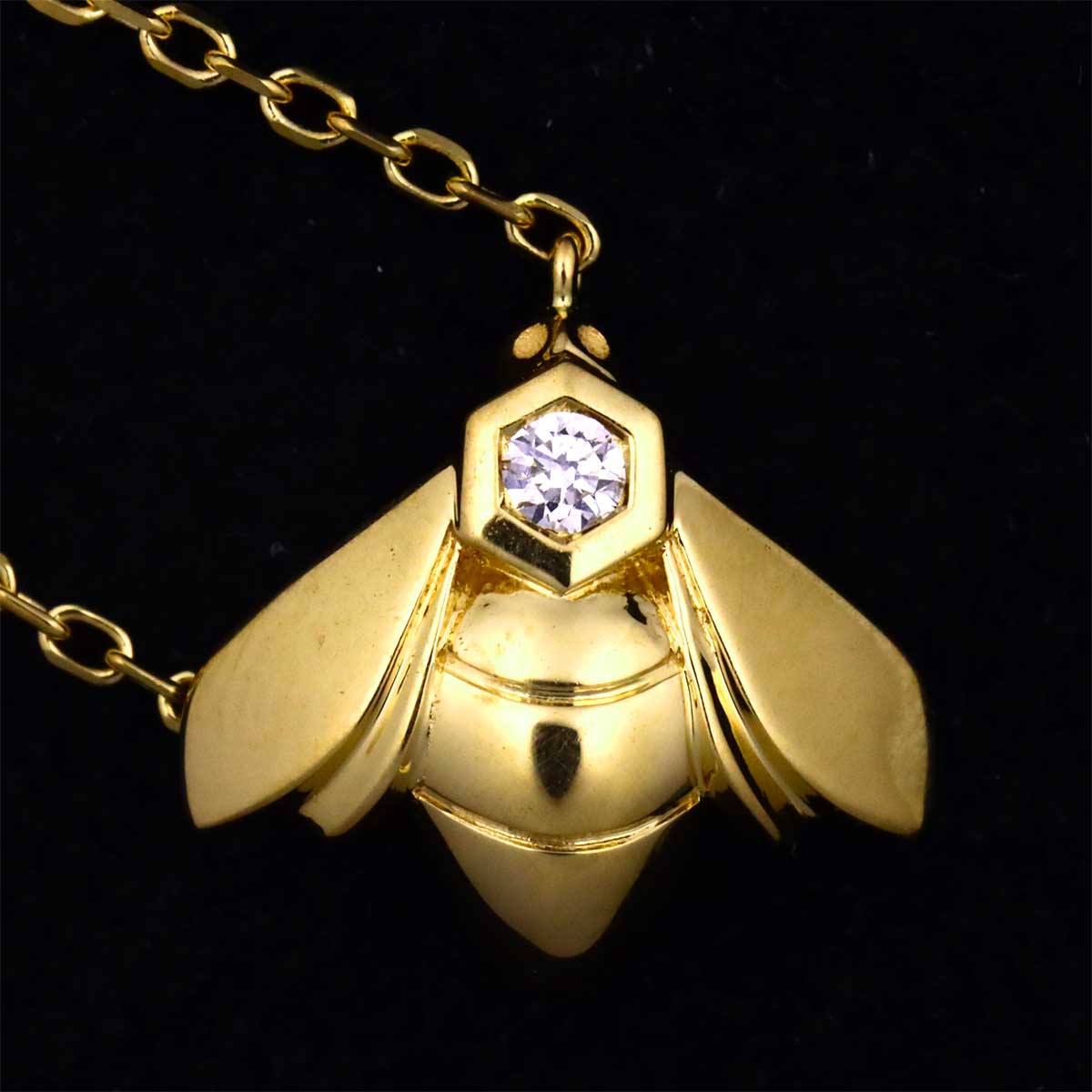 Bee de Diamond Necklace 18K Yellow Gold 750