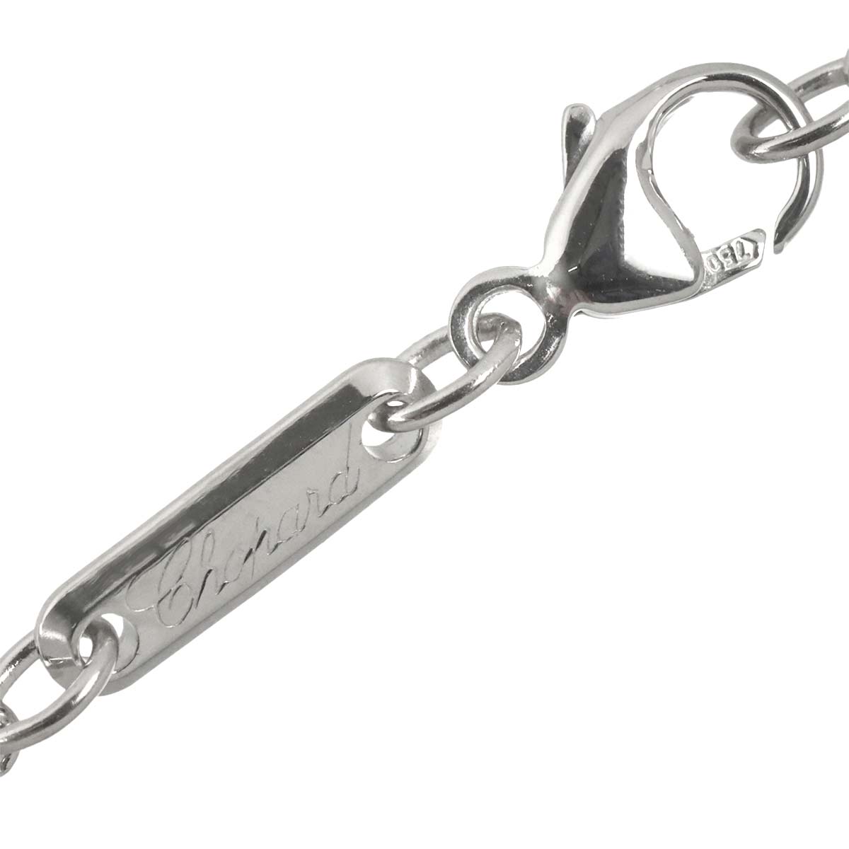 Happy Diamond Heart Necklace 18K White Gold 750