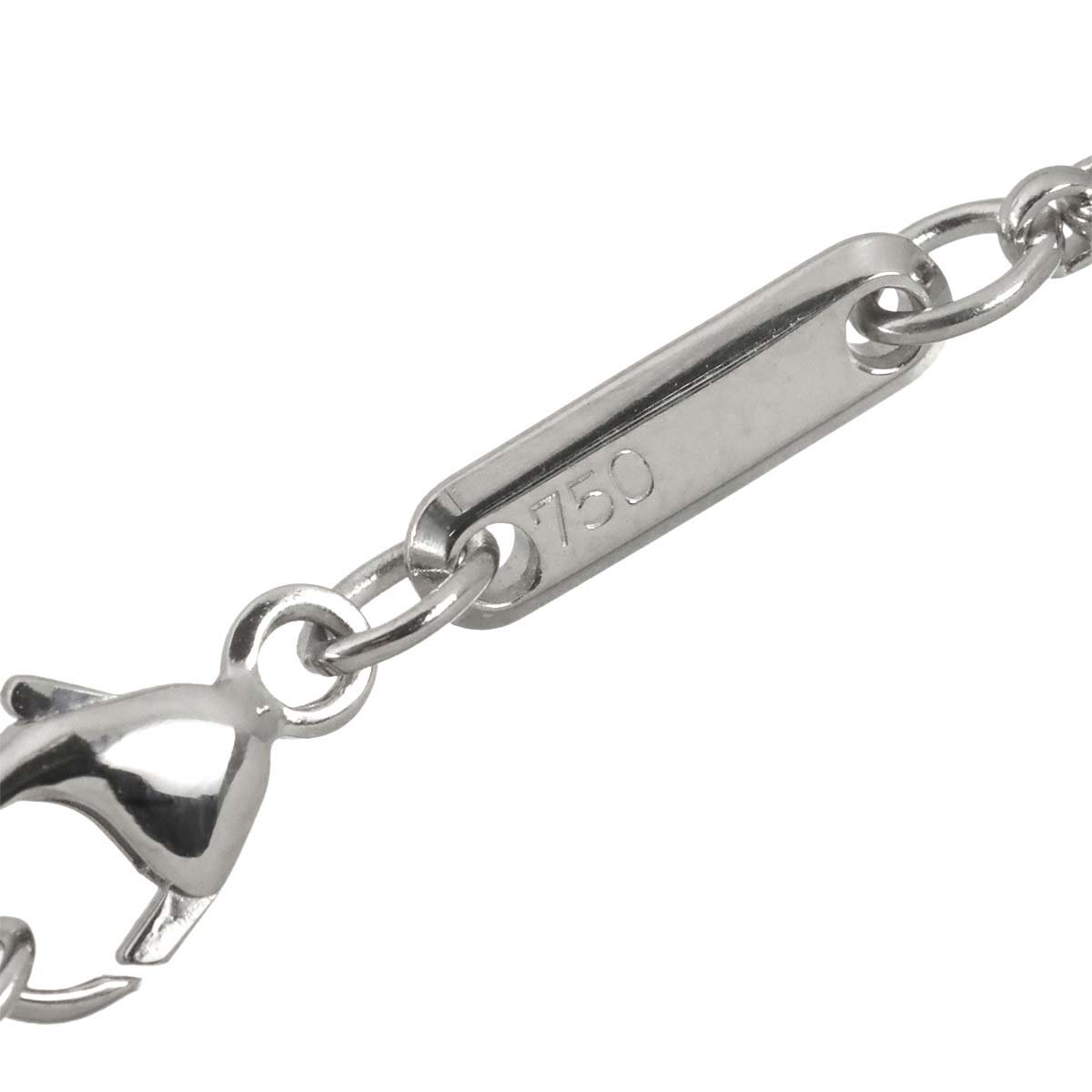 Happy Diamond Heart Necklace 18K White Gold 750