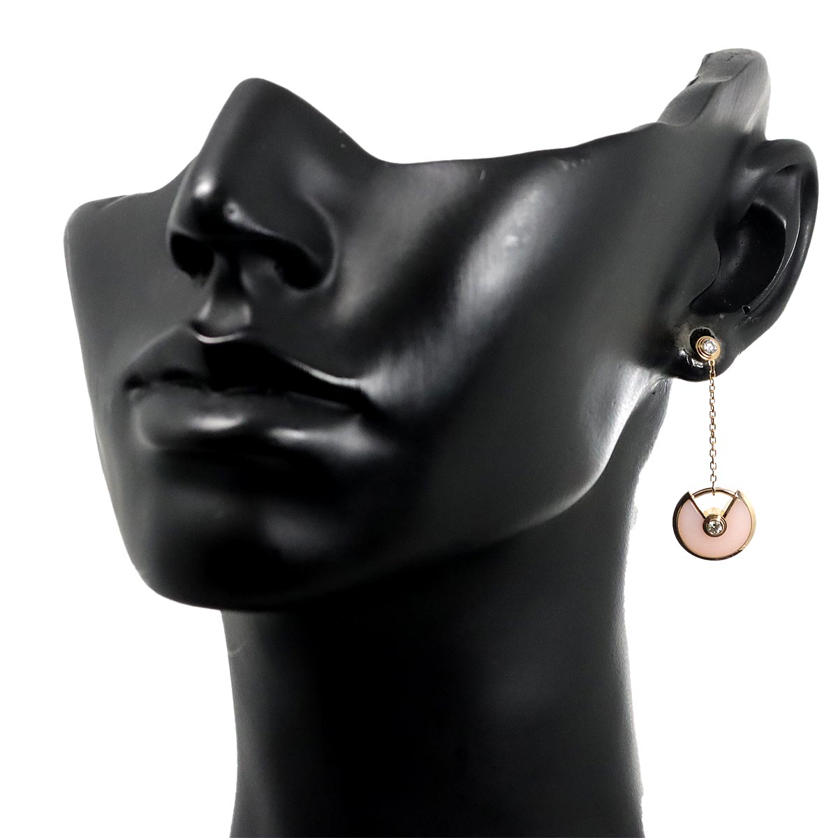 Amulette Opal Diamond Earrings Pierced 18K PG 750