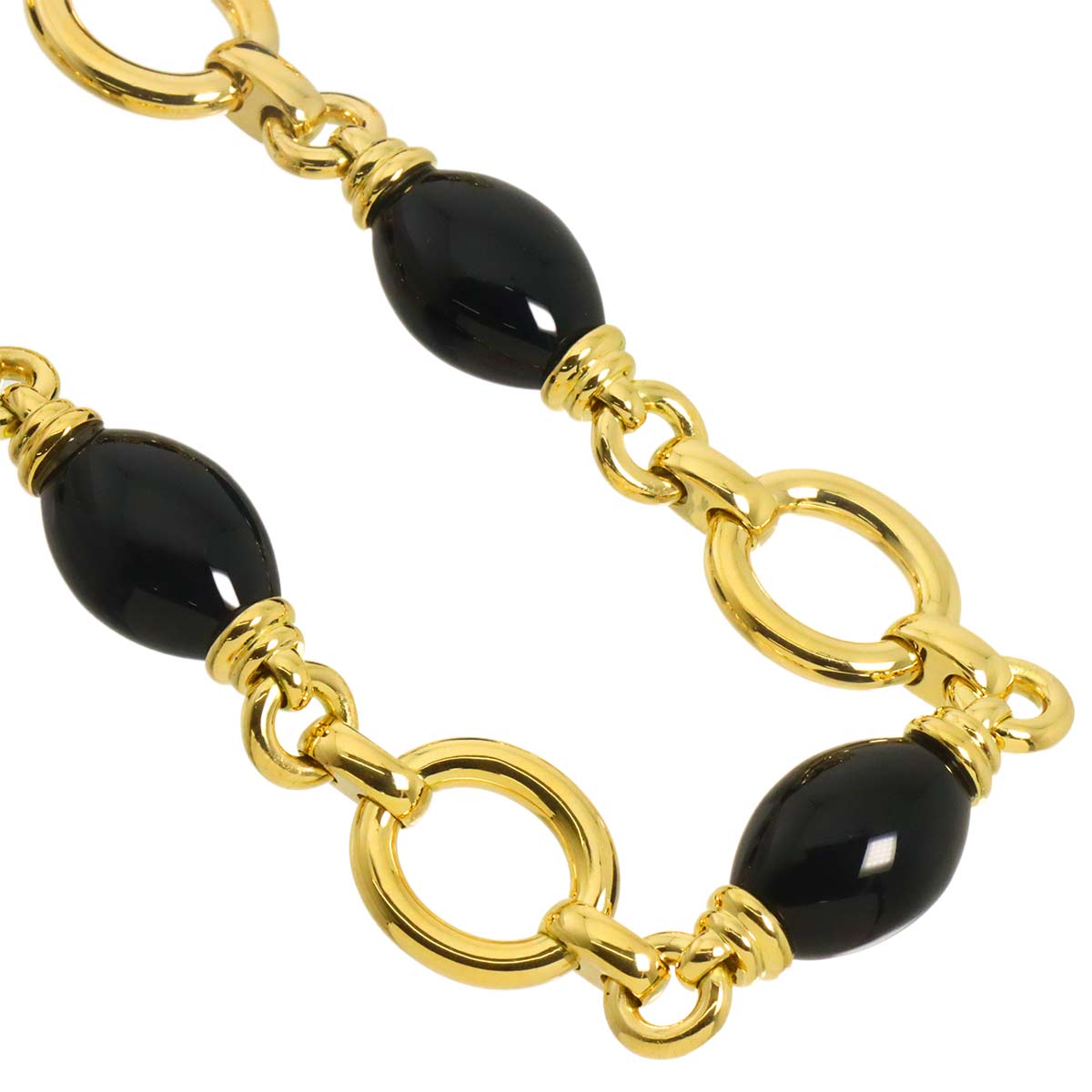 Onyx Necklace 18K Yellow Gold 750