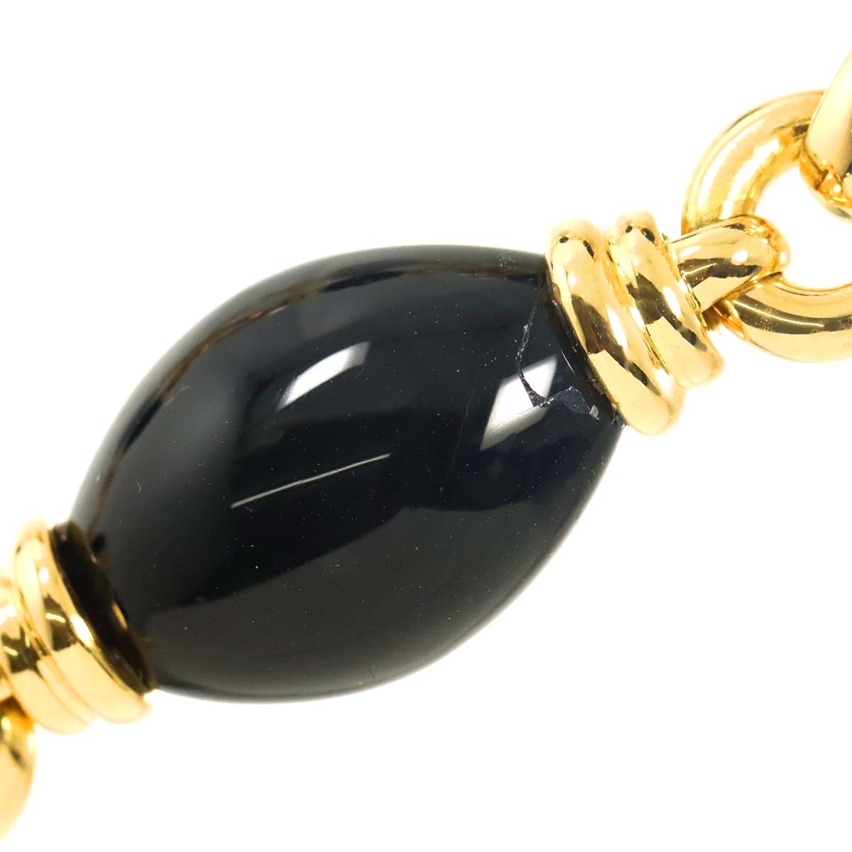 Onyx Necklace 18K Yellow Gold 750