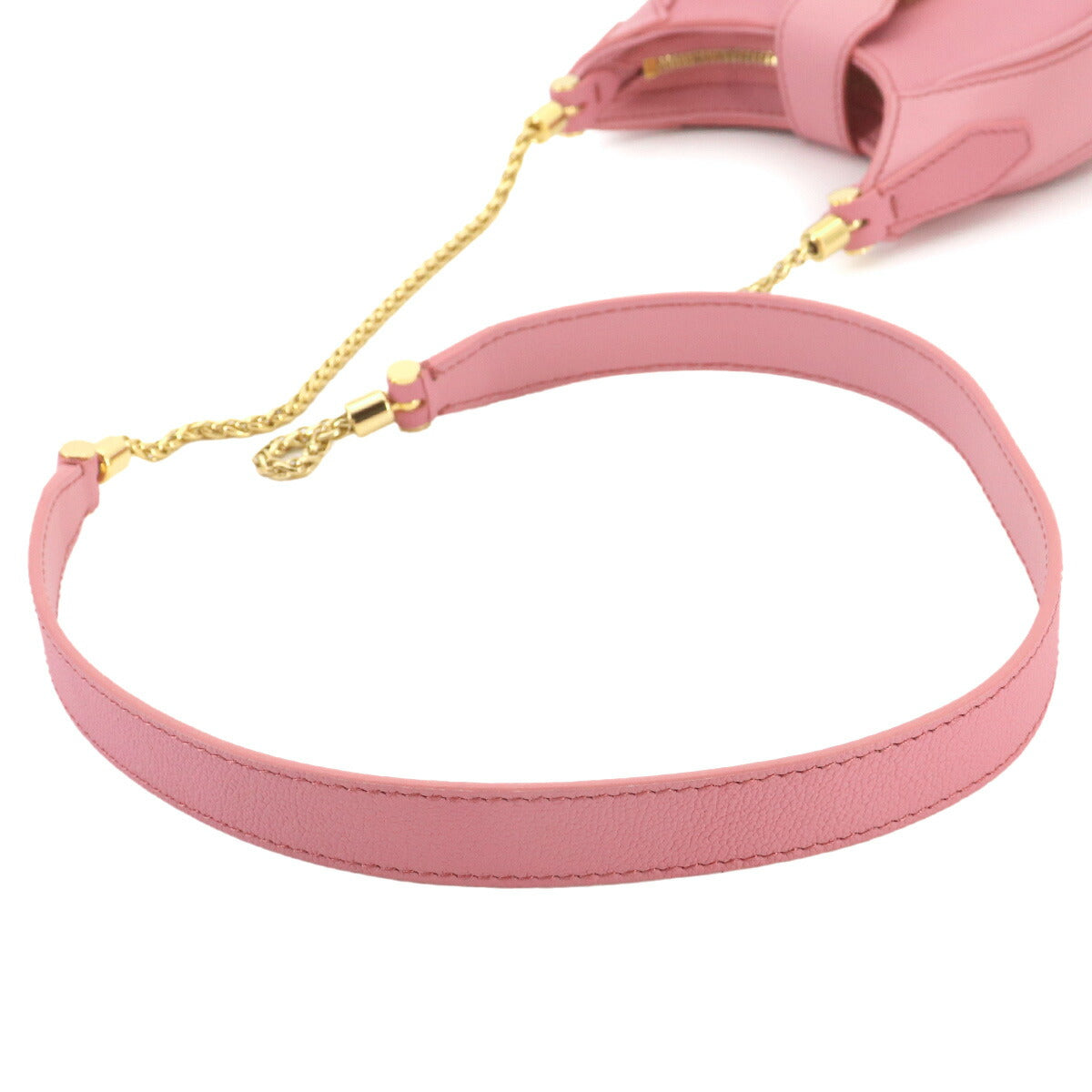 Serpenti Ellipse Micro Chain Shoulder Bag Leather Pink