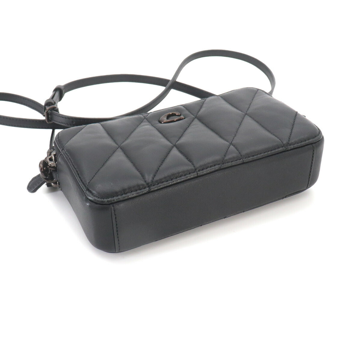 Kira Crossbody Quilting Shoulder Bag Leather Black