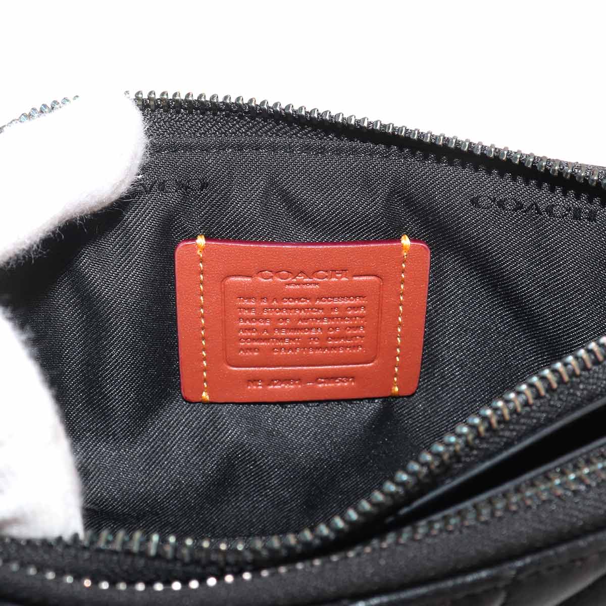 Kira Crossbody Quilting Shoulder Bag Leather Black