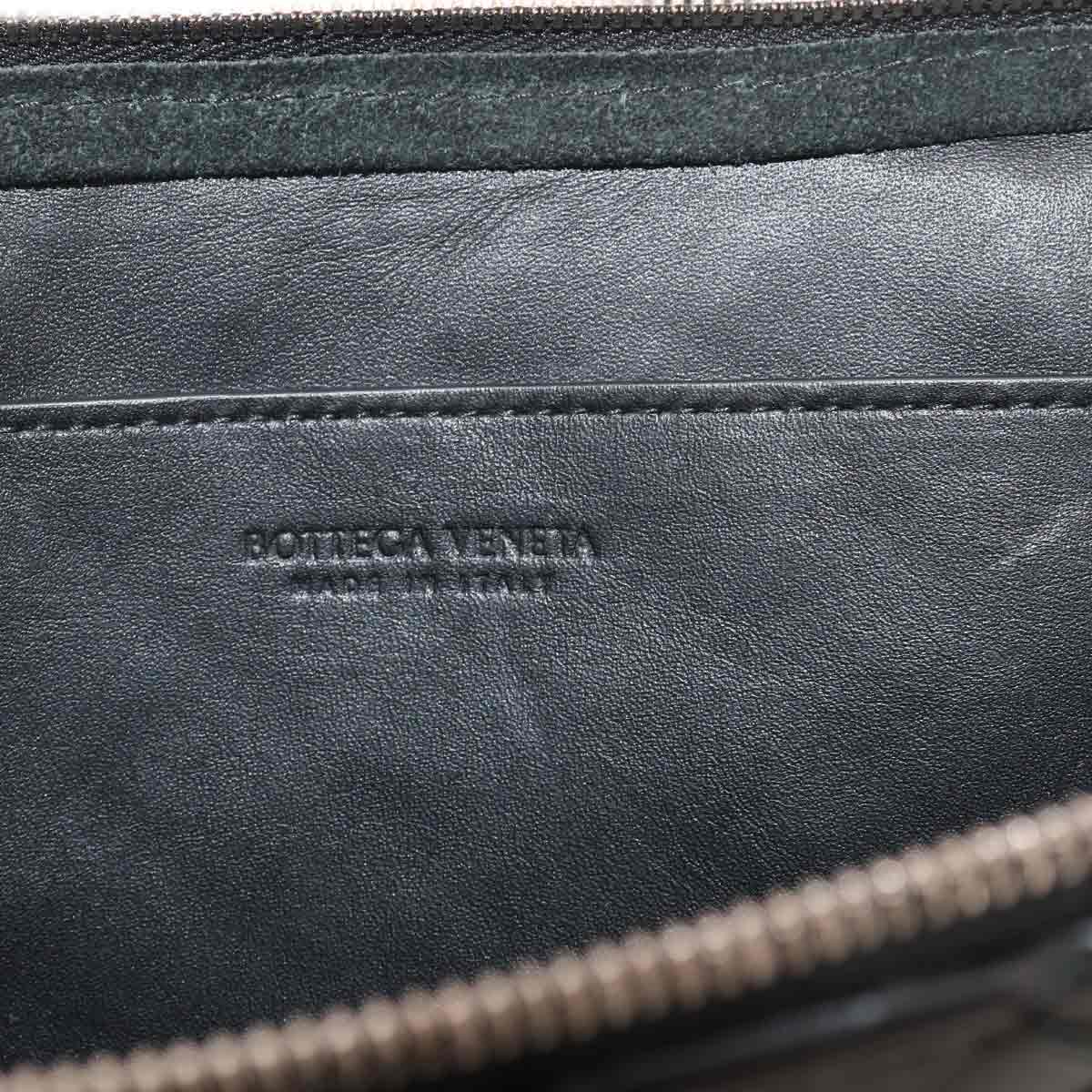 Intrecciato Pouch Crossbody Shoulder Bag Black 755569