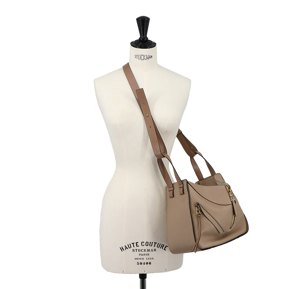 Hammock Small Hand Shoulder Bag Leather Beige Brown A538S35X51