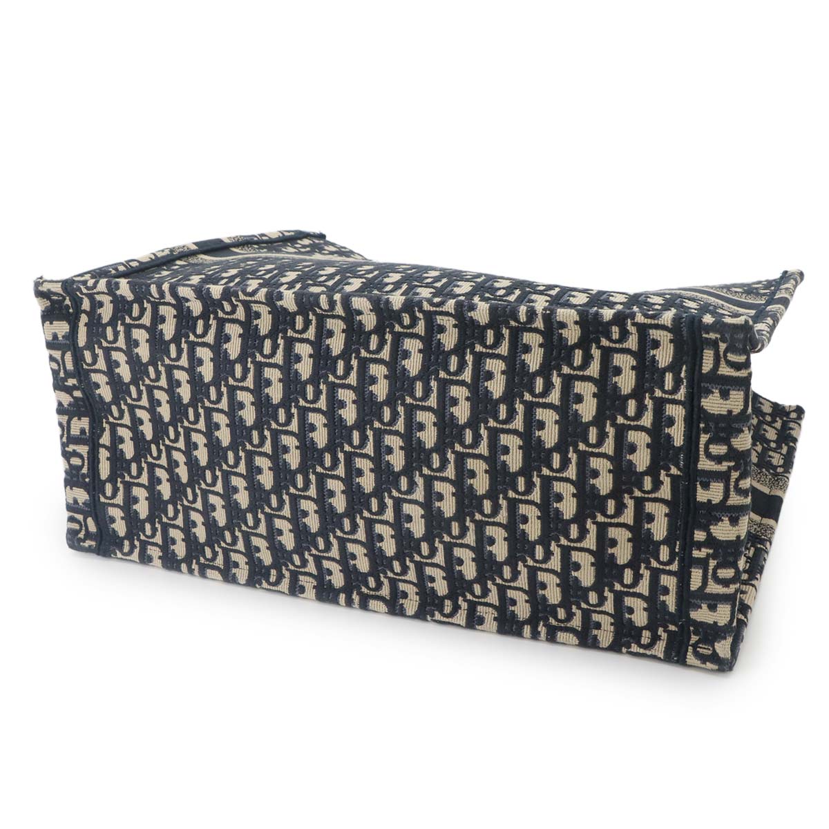 Oblique Book Tote Large Bag Canvas Navy M1286ZRIW
