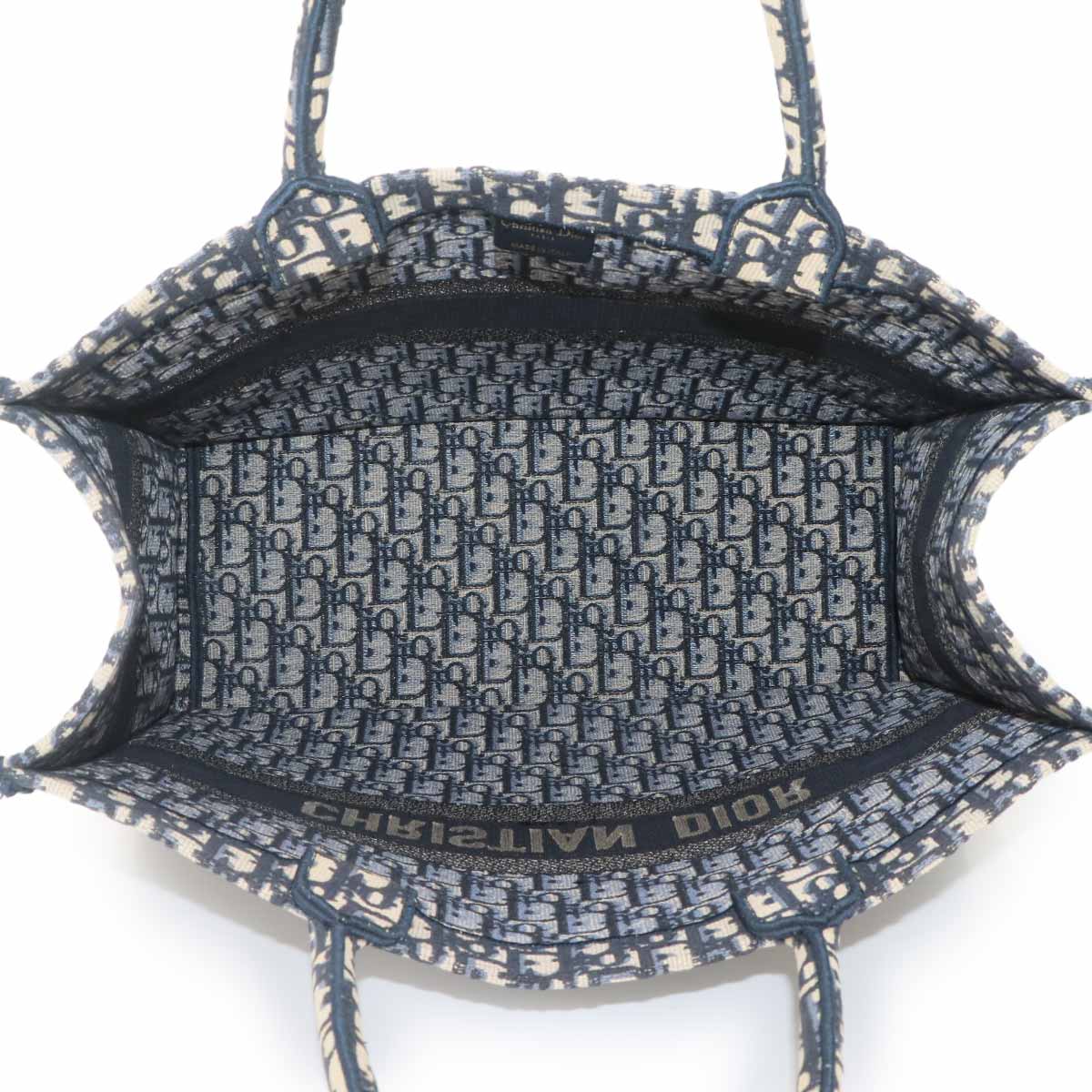 Oblique Book Tote Large Bag Canvas Navy M1286ZRIW