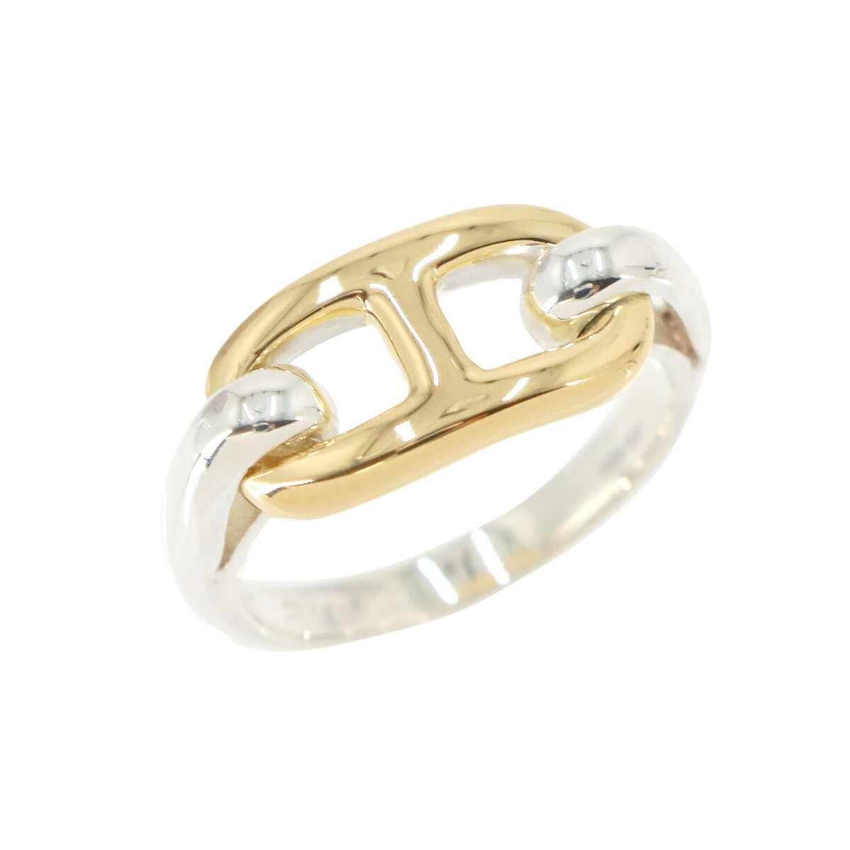 Chaine dancre Ring Ag 925 K18 Silver Gold YG