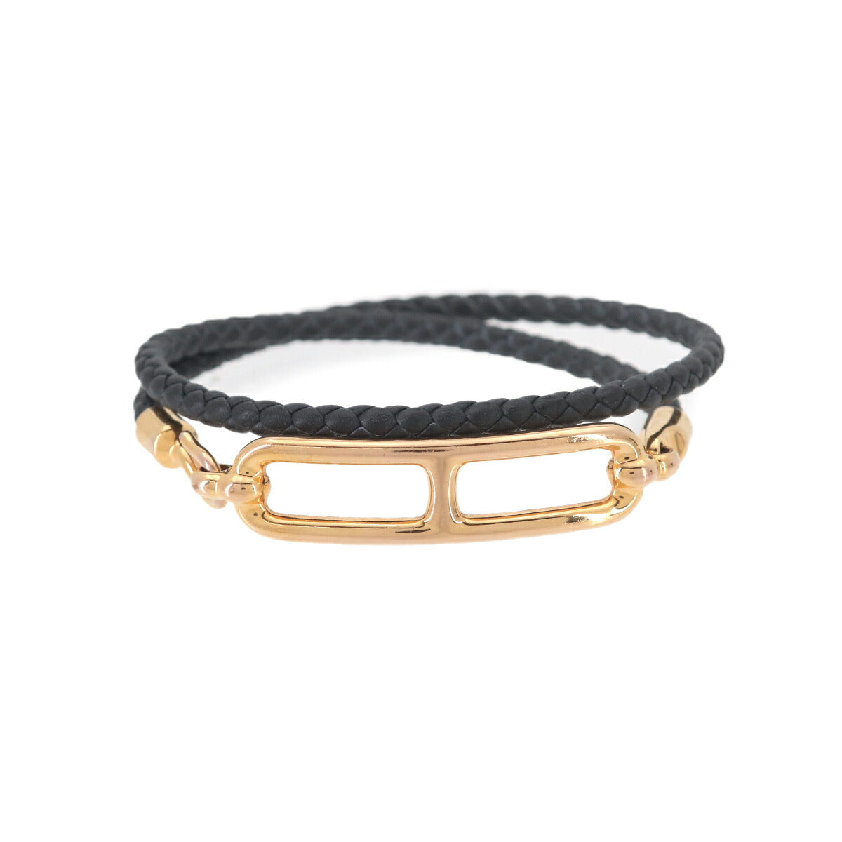 Roulis Double Tour Bracelet Leather Black