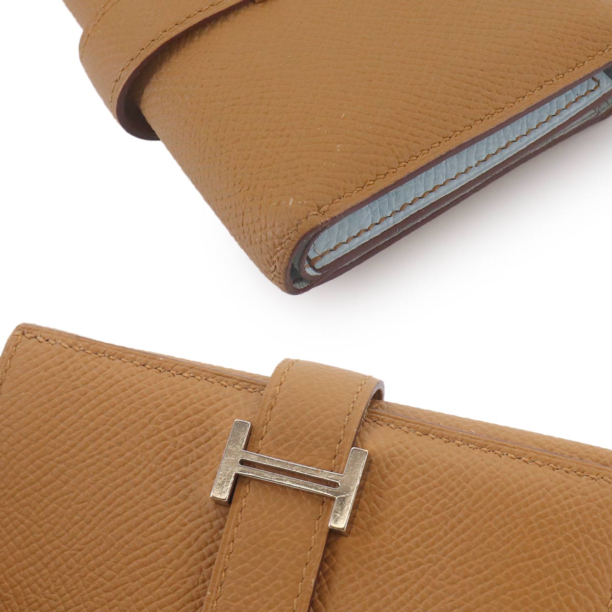 Bearn Combine Verso Compact Wallet Epsom Sesame Blue brume