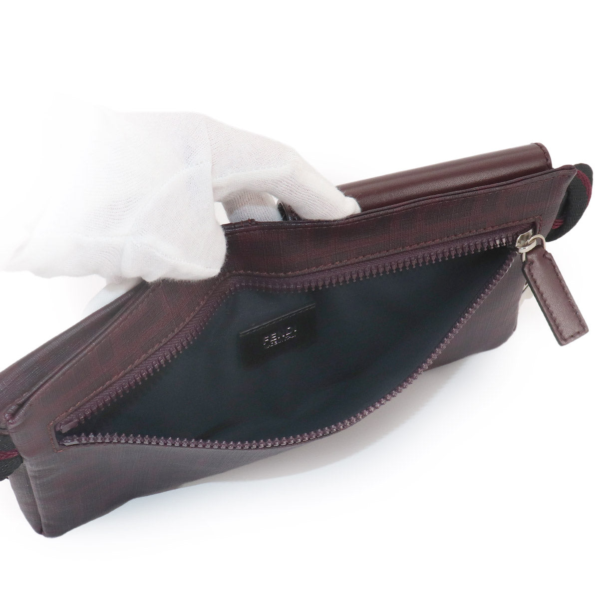 Zucca Belt Bag Crossbody Bag PVC Bordeaux 7VA280 Purse