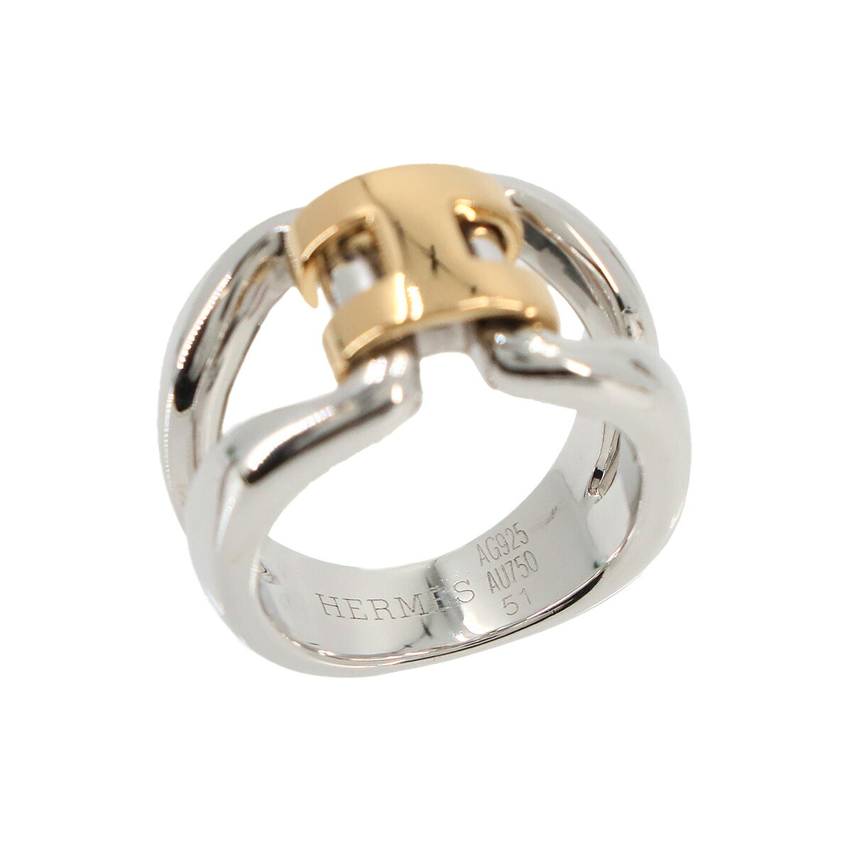 History Vintage Ring Silver SV Ag 925 750 K18 51 Accessory